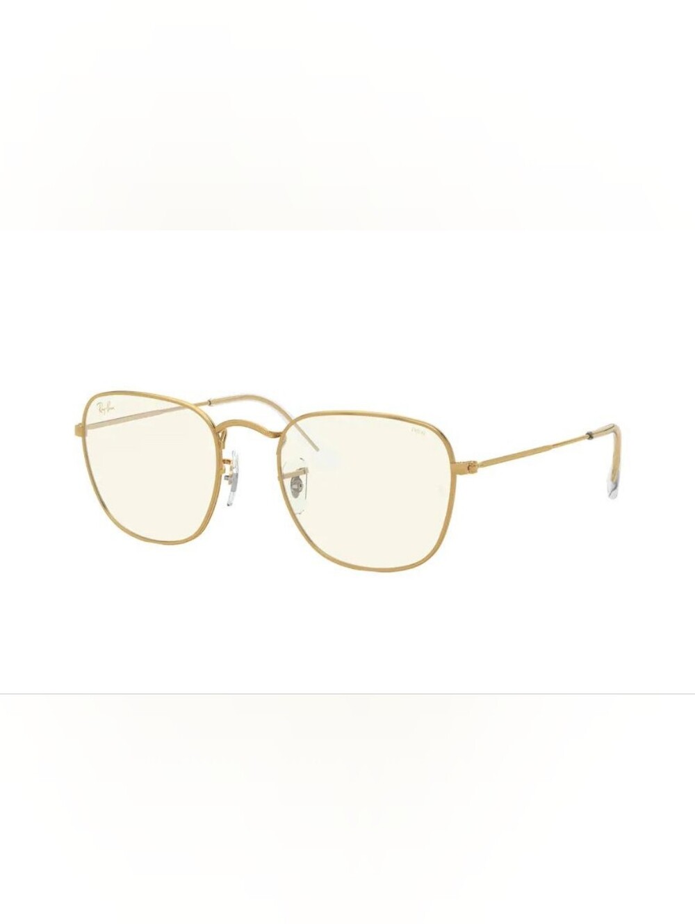 Ray-Ban Gold Metal Aviator Sunglasses with Clear/Blue Lenses